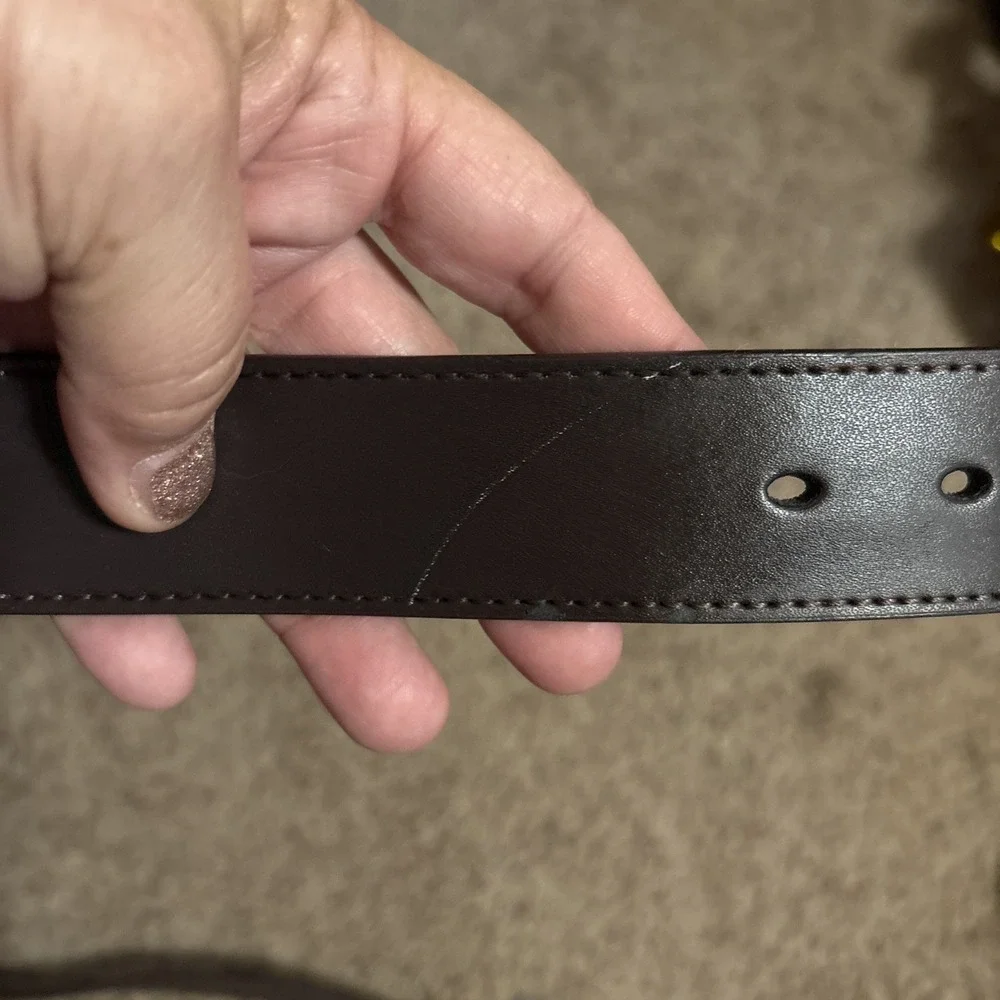 King Size Leather Belt Dark Brown  68/70 Big Tall Men's XXL